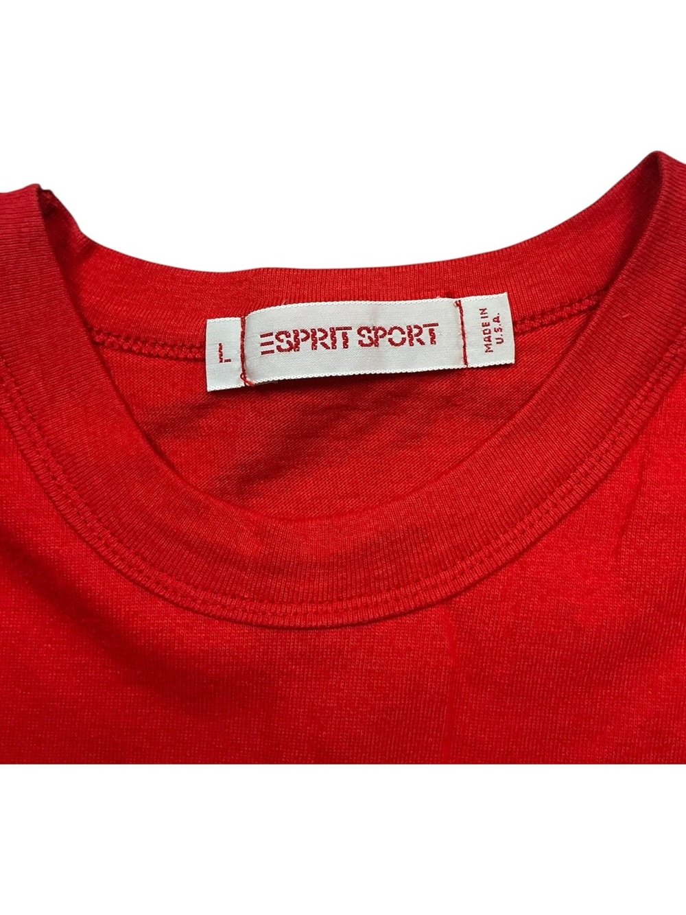 Vintage Esprit Sport 90s sleeveless T-shirt size large USA made - Picture 4 of 5